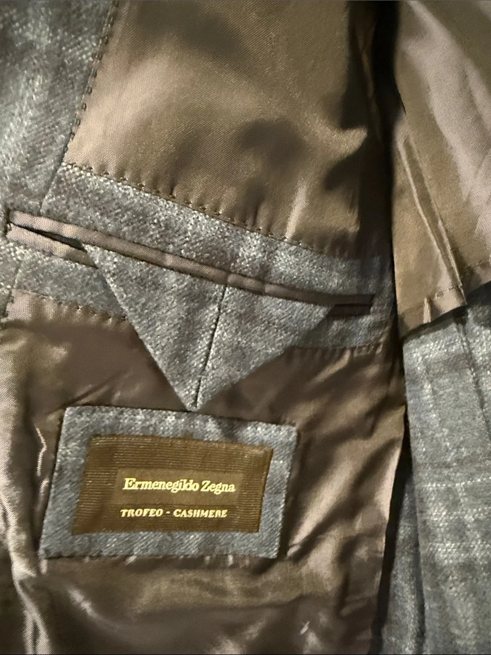 Ermenegildo Zegna Blue Plaid Sport Coat